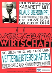 Kulturabend und Vetternmeisterschaft Kulturabend und Vetternmeisterschaft